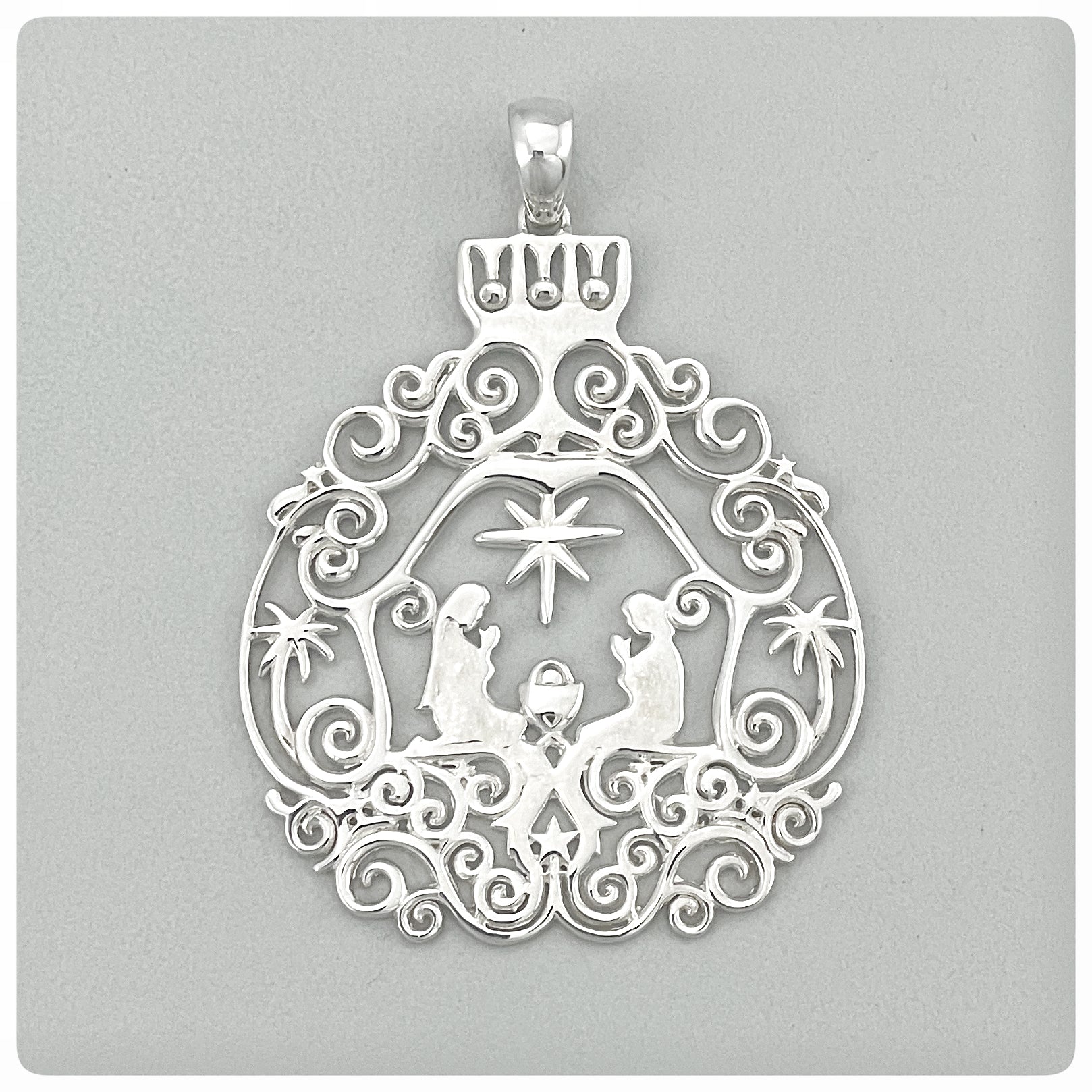 Sterling Silver Pendant / Ornament, "Nativity", Southern Gates Collection, The Cargo Hold, Charleston, New