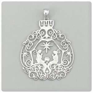 Sterling Silver Pendant / Ornament, "Nativity", Southern Gates Collection, The Cargo Hold, Charleston, New