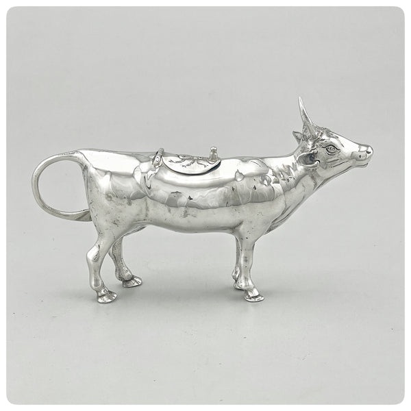 German Sterling Silver Cow Creamer Made for the American Market, Circa 1900 - The Silver Vault of Charleston