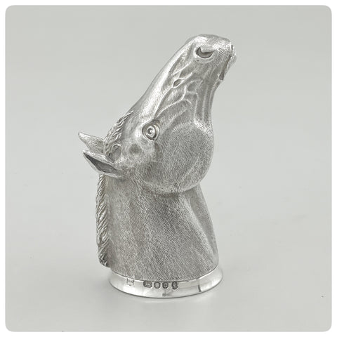 English Sterling Silver and Vermeil Jubilee Stirrup Cup, London, 1977 - The Silver Vault of Charleston